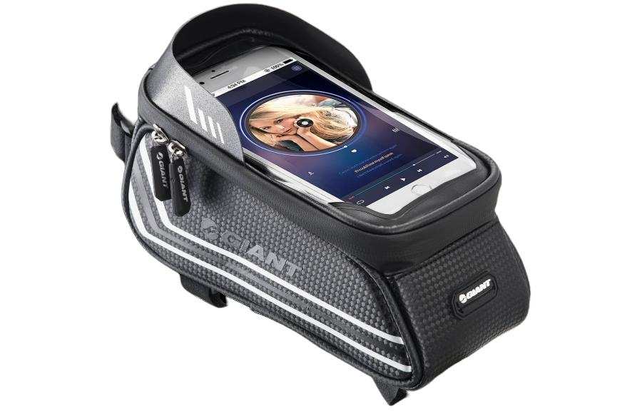 GIANT Bike Bags Top Tube Bag Front Bag Unisex EVA TPU 21x9x10.5cm Black