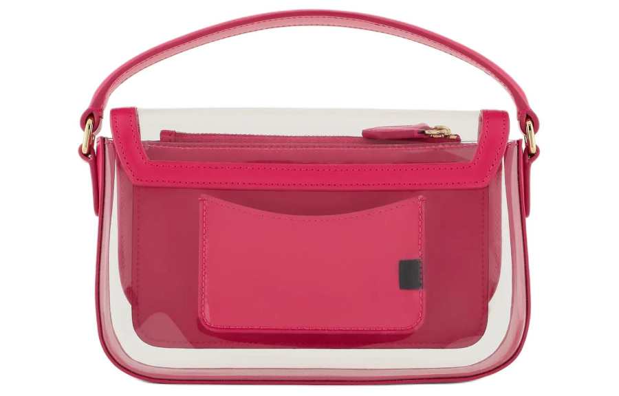 EMPORIO ARMANI Polyvinyl Chloride Shoulder Bag, Crossbody Bag, Handbag Mini Women's Rose Red