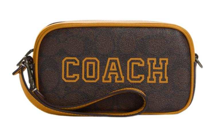 COACH Jamie Artificial Leather Handbag Small Women's Brown & Golden & Rose