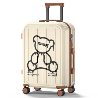 Zecedo ABS Beige Brown/Princess Pink/Milk White/Mysterious Black/Mint Green Students' Luggage Suitcase Luggage