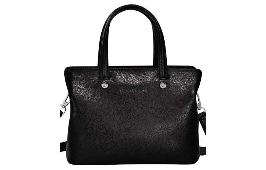 LONGCHAMP Leather Portable Crossbody Bag, Shoulder Bag Women's Black