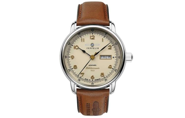 ZEPPELIN Automatic Mechanical Movement 50m Waterproof Men's Watches Watch Yellow Watch Dial