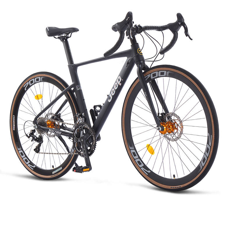 Jeep Aluminum Alloy Mechanical Dual Disc Brake Road Bikes Commute Adults