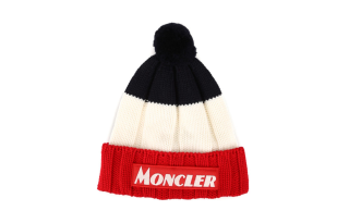 Moncler Virgin Wool Beanies Men's Multicolor