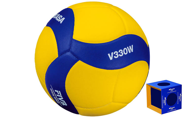 MIKASA Pu Size 5 Ball Volleyball Unisex Yellow Blue
