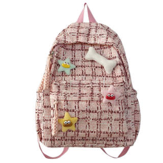 GEERDUN Nylon Large Capacity Backpack Regular Women's Pink/Green/Blue