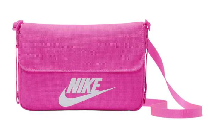 Nike Nike Polyester Messenger Bag, Shoulder Bag, Crossbody Bag Women's Laser Fuchsia & White