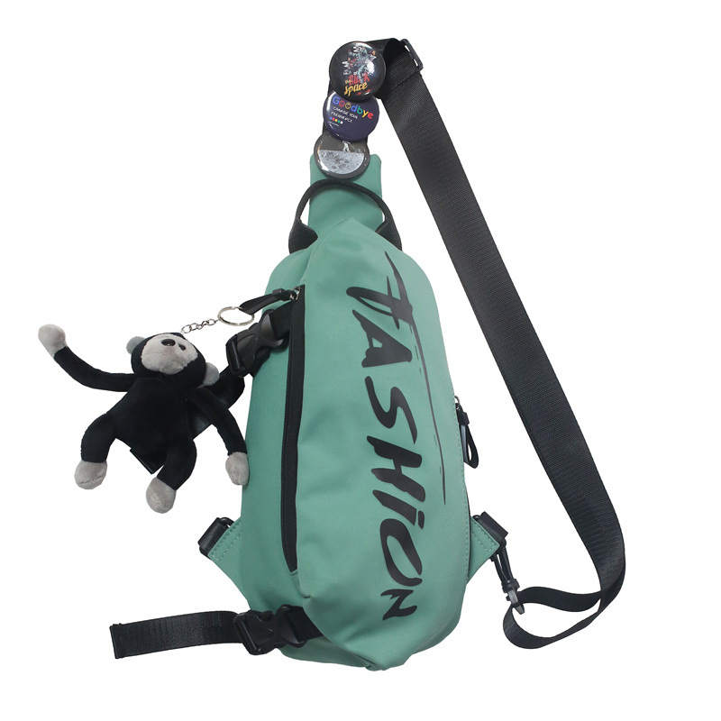 TAIKESEN Nylon Shoulder Bag, Crossbody Bag Small Unisex White/Black/Yellow/Green