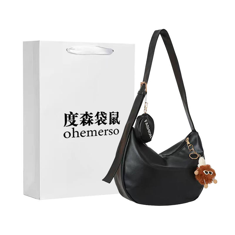 DUSENDAISHU Commute Pu Shoulder Bag Women's Black/Brown/Ecru/Khaki