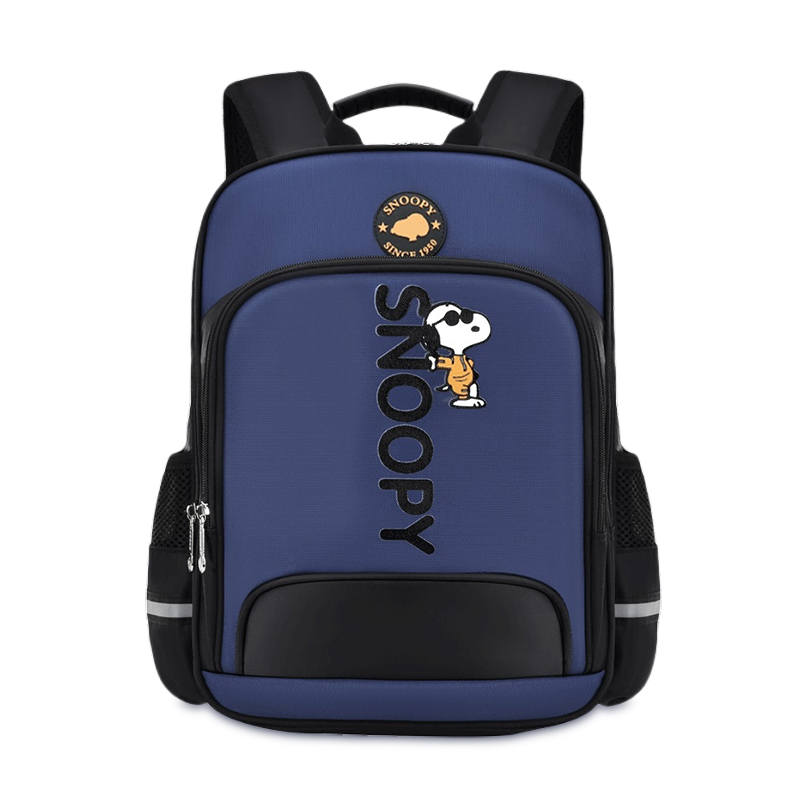 SNOOPY SNOOPY Polyester Elementary School Student Backpack Kids' Dark Blue/Light Blue/Pink