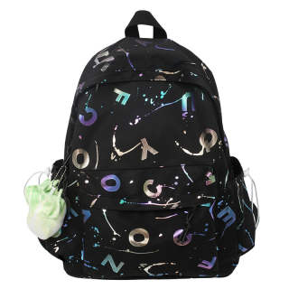 TAIKESEN Nylon Backpack Large Unisex Black/White/Pink/Green