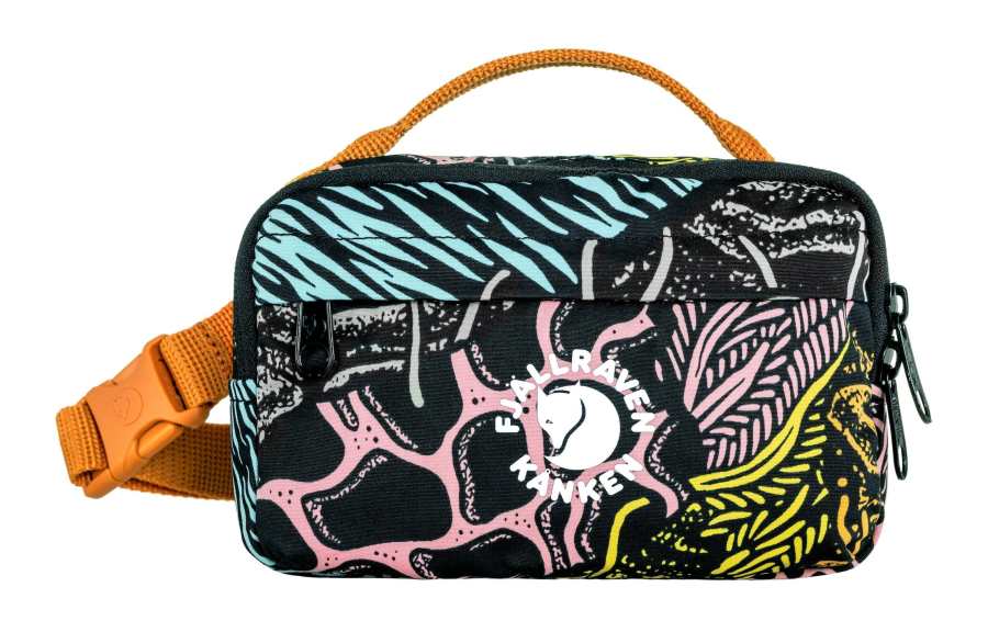 Fjallraven Kanken 2L Outdoor Bags Polyester With Cotton Quality Black & Orange Unisex