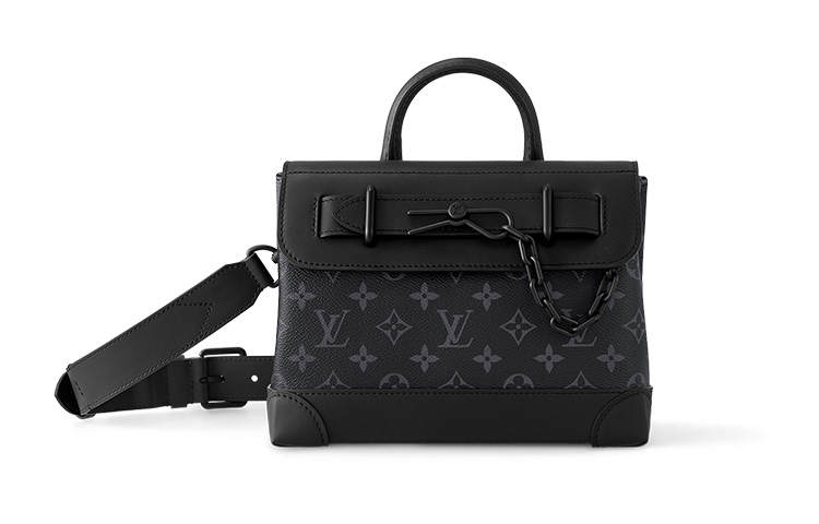 LOUIS VUITTON Steamer Monogram Eclipse Coated Canvas Shoulder Bag, Crossbody Bag, Handbag Small Unisex