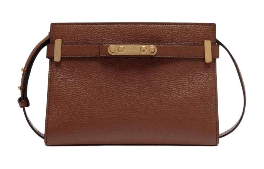 BALLY Grain Cow Leather Crossbody Bag, Shoulder Bag Women's Brown