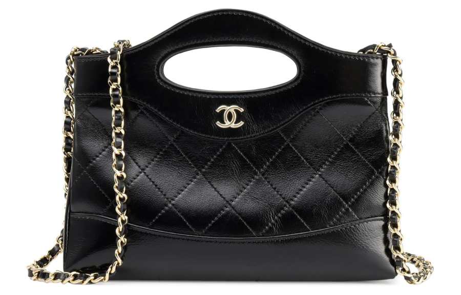 CHANEL Cow Leather Material Gold Metal Shoulder Bag, Crossbody Bag, Handbag Mini Women's Black