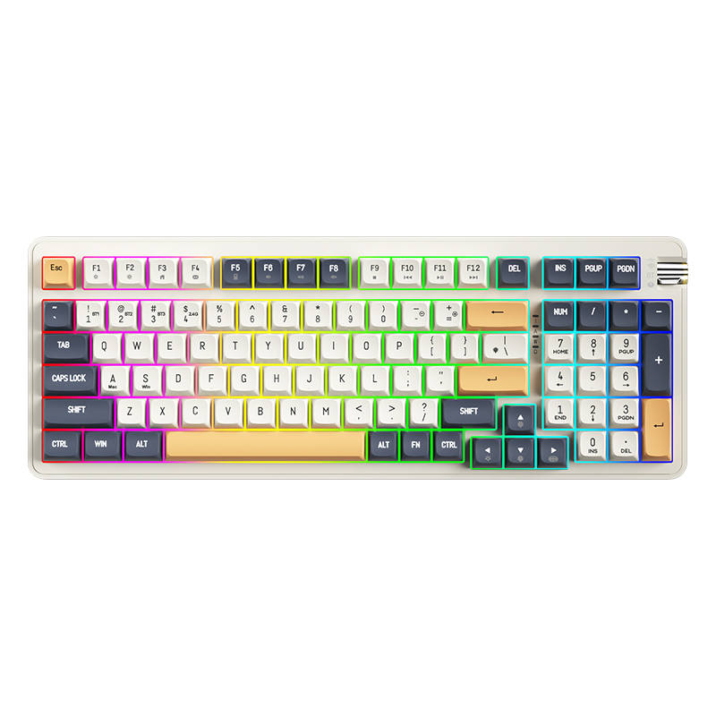 AIGO AG98 Yellow Switch Esports Office RGB Backlight, Full Key Hot Swappable Custom Keyboard