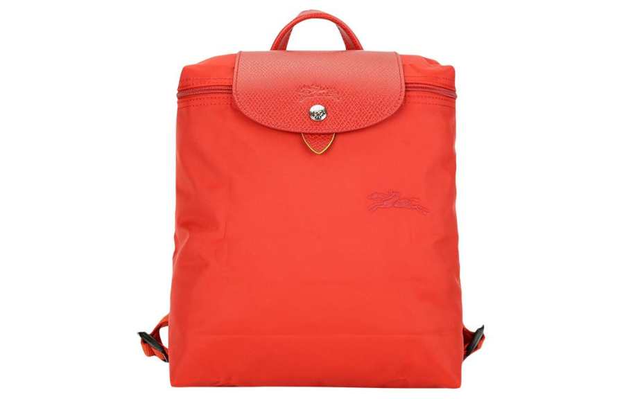 LONGCHAMP LONGCHAMP Le Pliage Green Recycled Polyamide Canvas Backpack Women's Bright Red
