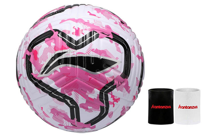 Li-Ning Li Ning Size 5 Soccer Ball TPU Seamless Thermal bonding Unisex White Pink