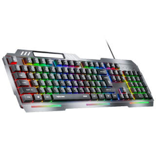 Inphic K2 Metal Panel Mechanical Feel, Esports Gaming Illuminated Membrane, Computers Portable All Wired Keyboard
