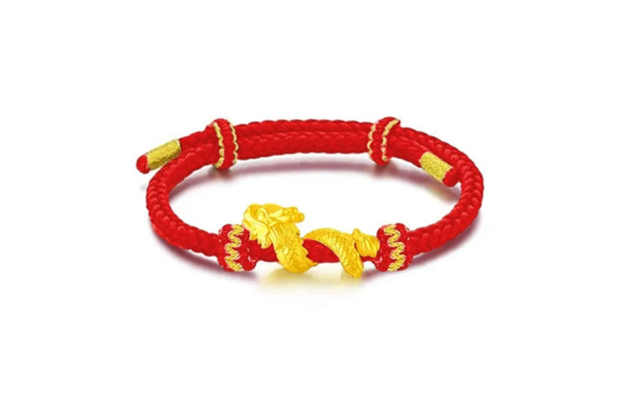 BAILIJIN Coiled Dragon, Creative Design, Chinese Fashion Trend, New Chinese Style Solid Gold Priced In Gram