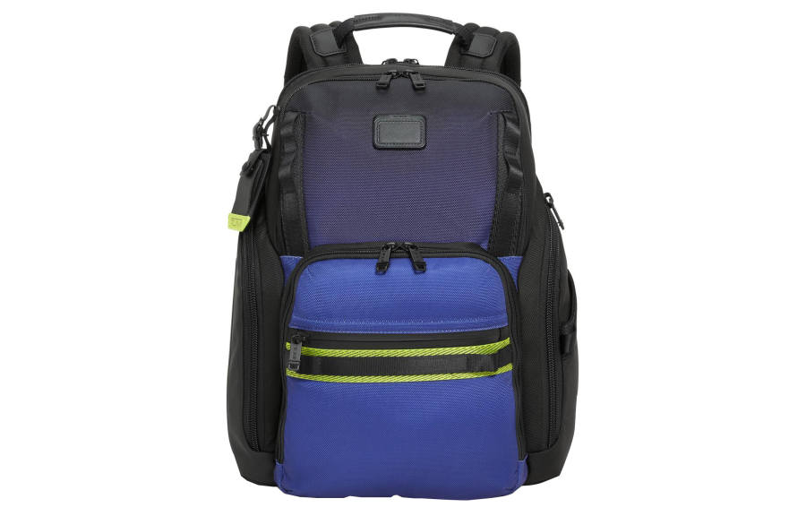 TUMI TUMI Leather Backpack Unisex Blue