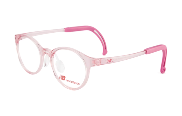 New Balance New Balance Letter Print Irregular Shape Eyeglass Frames Kids' Pink