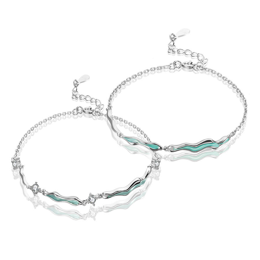 SWEET PLANET S925 Sterling Silver, Everyday Commute Versatile, Sweet Confession, Gift Box Set Bracelets Unisex
