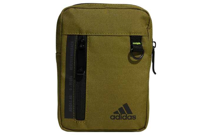 Adidas Adidas Polyester Portable Crossbody Bag, Shoulder Bag Regular Unisex Dark Green