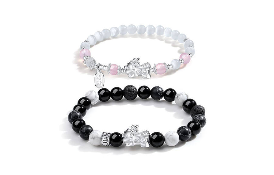 YOASOBI YOASOBI Obsidian Jade Bracelets Unisex