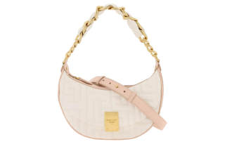 BALMAIN 1945 Soft Pleated Leather Portable Crossbody Bag, Shoulder Bag Women's
