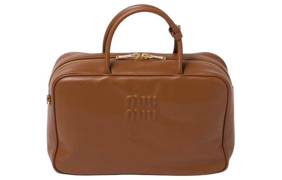 MIU MIU Cow Leather Shoulder Bag, Crossbody Bag, Handbag Regular Women's Brown