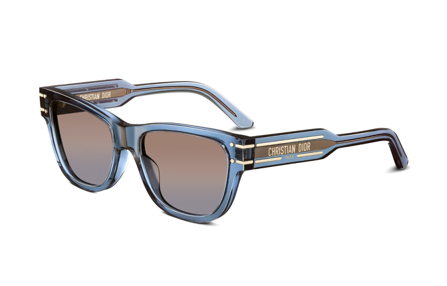 DIOR DIOR Irregular Shape Sunglasses Women's Blue