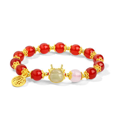 AWD Agate & Chalcedony Beaded Bracelets Women's