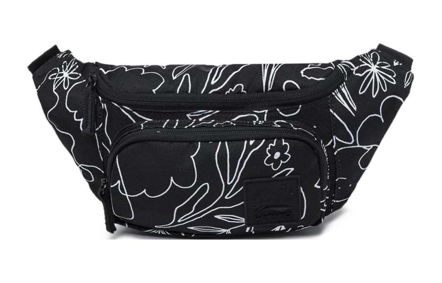 Li-Ning Li Ning Sports Life Collection Polyester Sling Bag, Fanny Pack Regular Unisex Black
