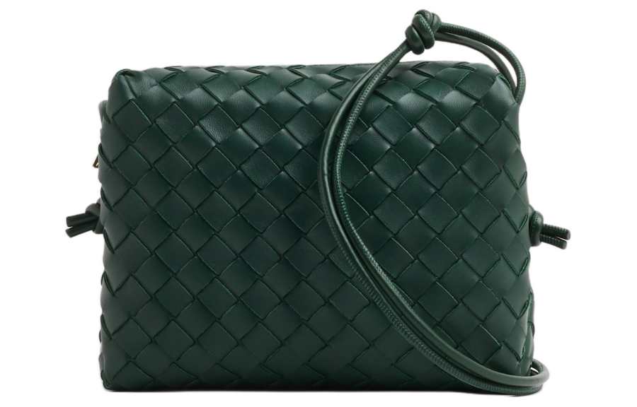Bottega Veneta Leather Handbag, Shoulder Bag, Crossbody Bag Small Women's Green