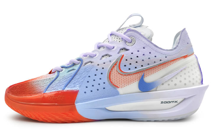 Nike Nike Air Zoom G.T. Cut 3 EP Cushioning Abrasion Resistant Coverage Low top Basketball Shoes Unisex Blue Purple Gradient
