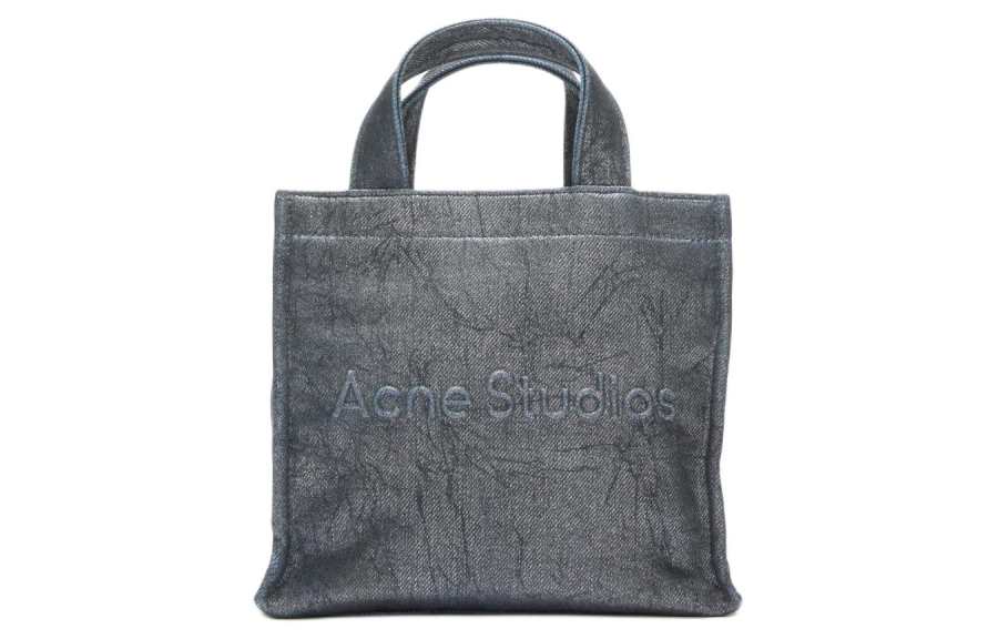 Acne Studios Cotton Shoulder Bag, Crossbody Bag, Handbag Mini Women's Silver & Blue