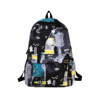 CHUNLONG Nylon Backpack Regular Men's Black/Light Blue/Green/Gray Blue