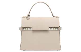 Delvaux Delvau Tempête Crispy Calf Grain Calfskin Shoulder Bag, Crossbody Bag, Handbag Medium Women's Sesame