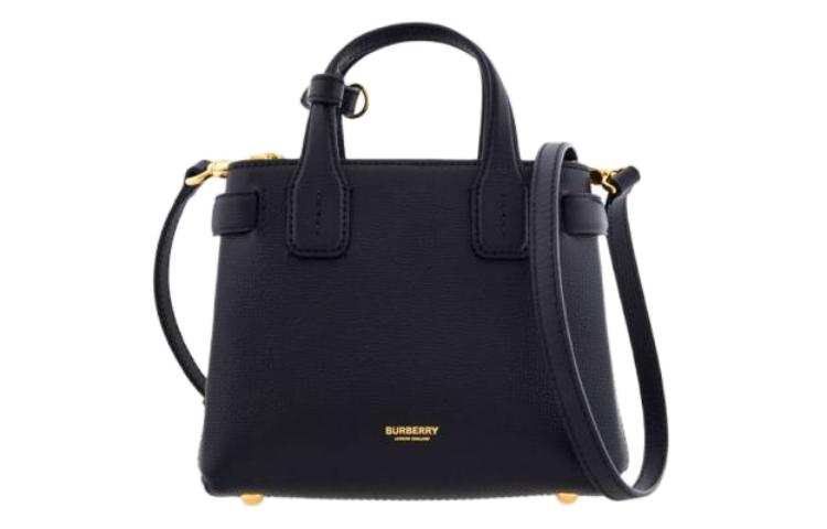 Burberry House Leather Shoulder Bag, Crossbody Bag, Handbag Women's Black