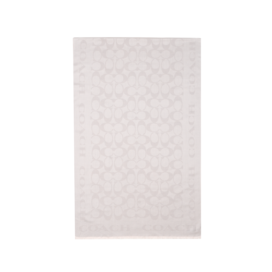 COACH Silk Scarves Women's Gray