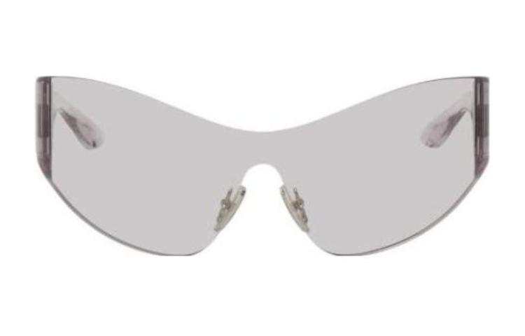 Balenciaga Nylon Irregular Shape Sunglasses Men's Gray