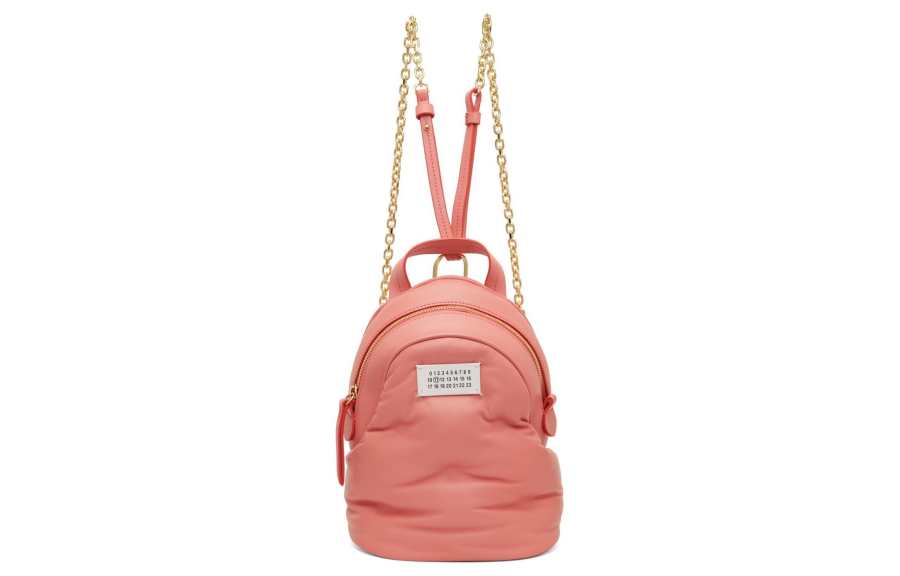 Maison Margiela Sheepskin Backpack Women's Coral Powder