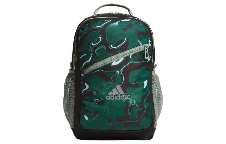 Adidas Adidas Recycled Polyester Plain Weave Fabric Backpack Regular Men's Silver Green