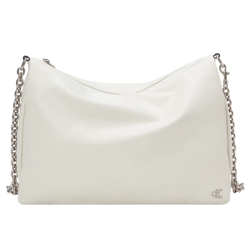 CALVIN KLEIN Synthetic Material Shoulder Bag Small Square Bag Crossbody Bag Medium Women's Ivory White