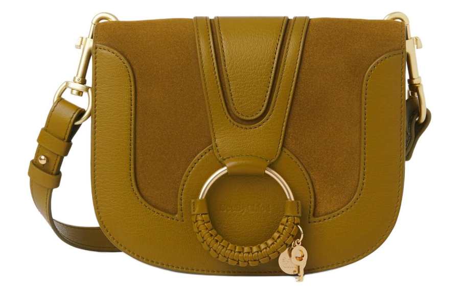 See By Chloe Hana Grain Suede Cow Leather Crossbody Bag, Shoulder Bag Women's Olive