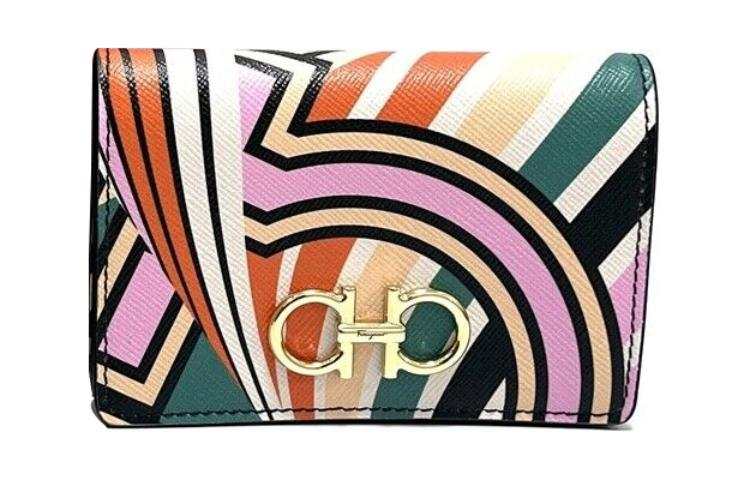 FERRAGAMO Gancini Leather Card Holder Card Holder Women's Multicolor
