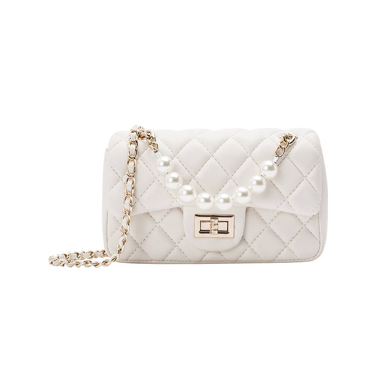 Semir Pu Shoulder Bag Women's Milk White/Black