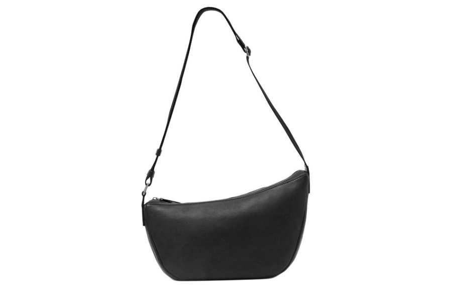 COS Sheepskin Crescent Bag, Handbag, Shoulder Bag, Crossbody Bag Regular Men's Black