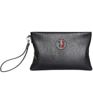 COW Microfiber Synthetic Leather Clutch Large Men's Black